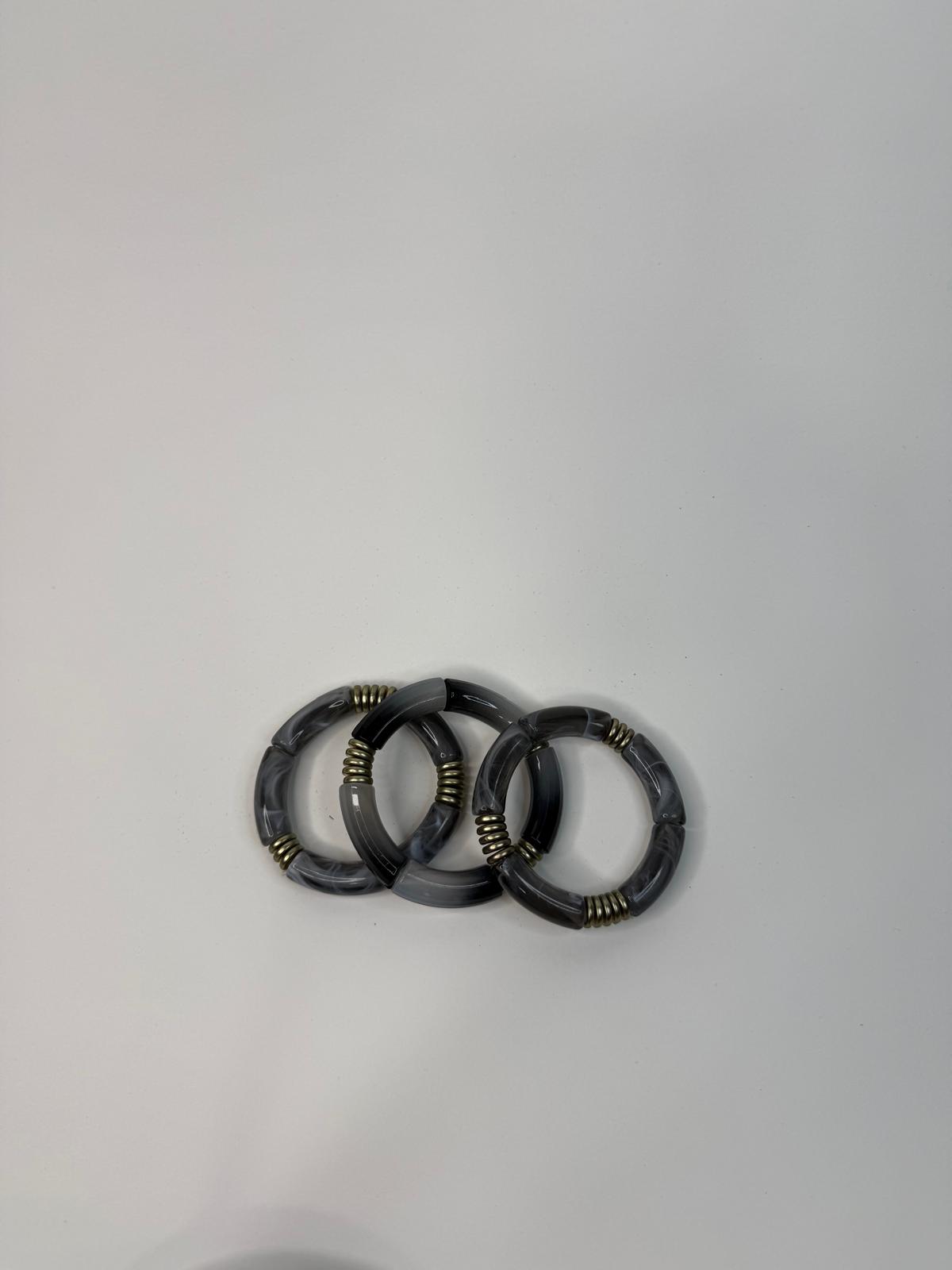 Gray and Bronze Stackable Bracelet