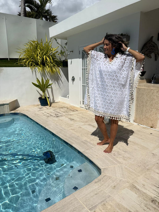 Brisa Kaftan, elegante, fresco para el resort o la playa.