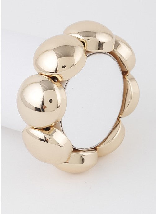 Bulky Golden Elastic Cuff, fun detail for your style.