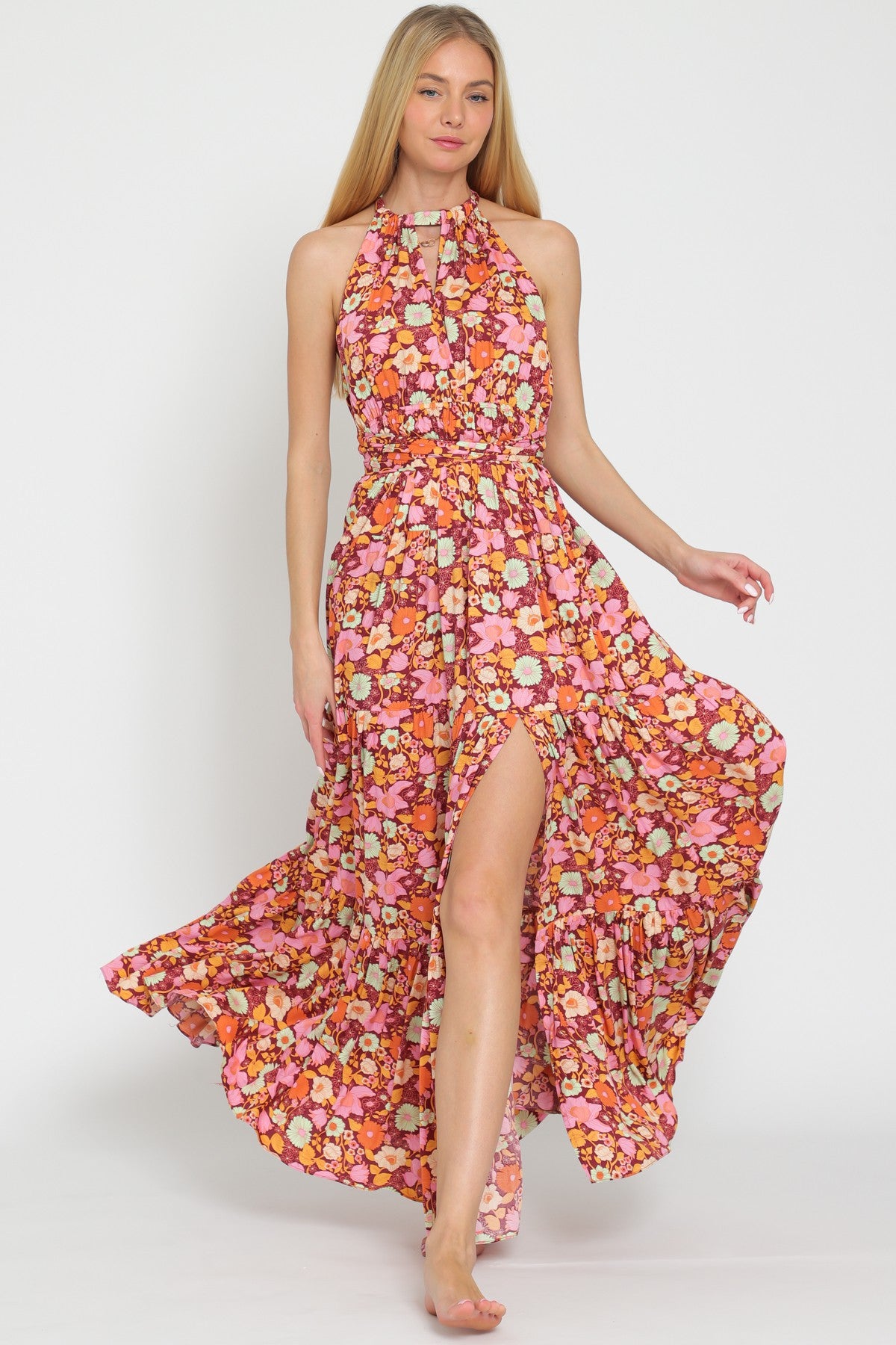 Halter Tiered Maxi for a flowy and fresh look.