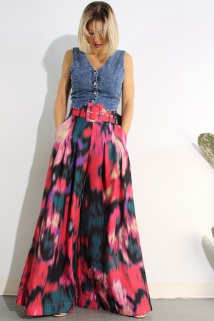 Denim Back Tie Vest