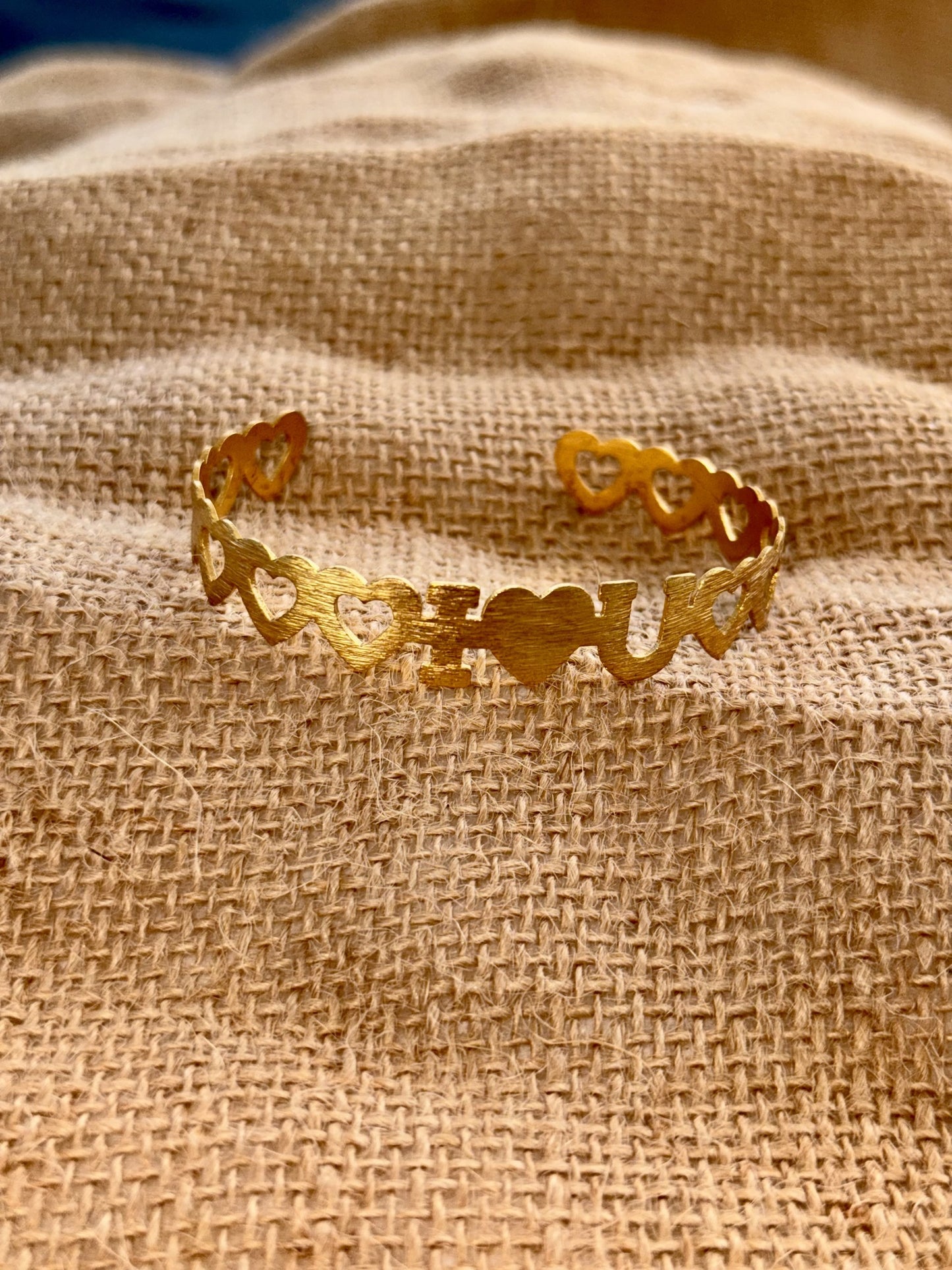 Lovely adjustable I LOVE YOU cuff.