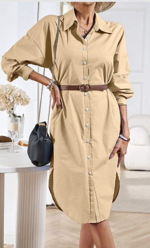 Shirt Khaki Dress for that basic look that is always trending.