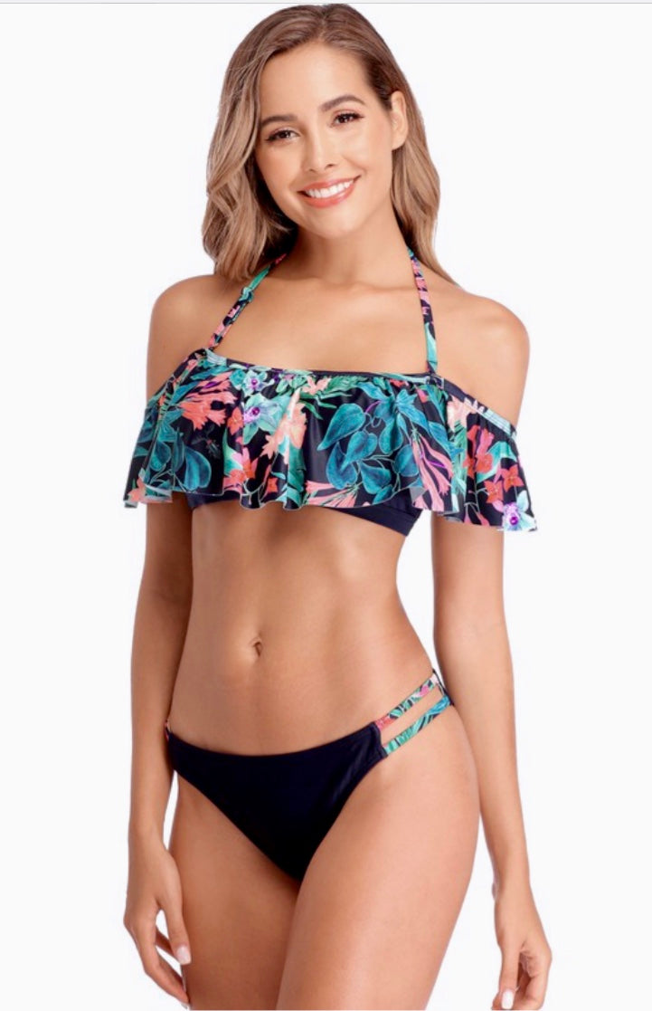 Flounced Off Shoulder Bikini