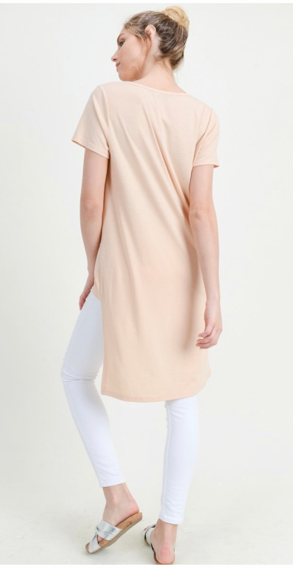 Hi/Lo knot blouse casual wear on daily life activities.