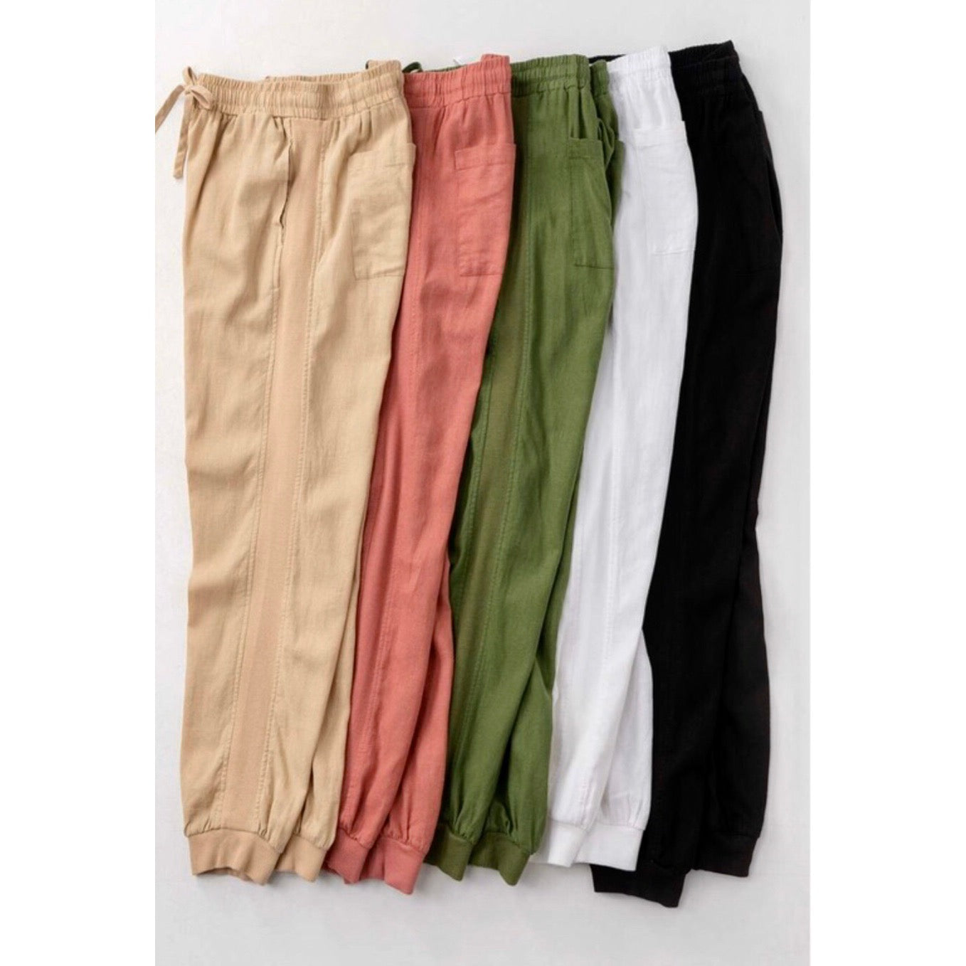 Linen Jogger Pant for hanging out outside and daily activities.