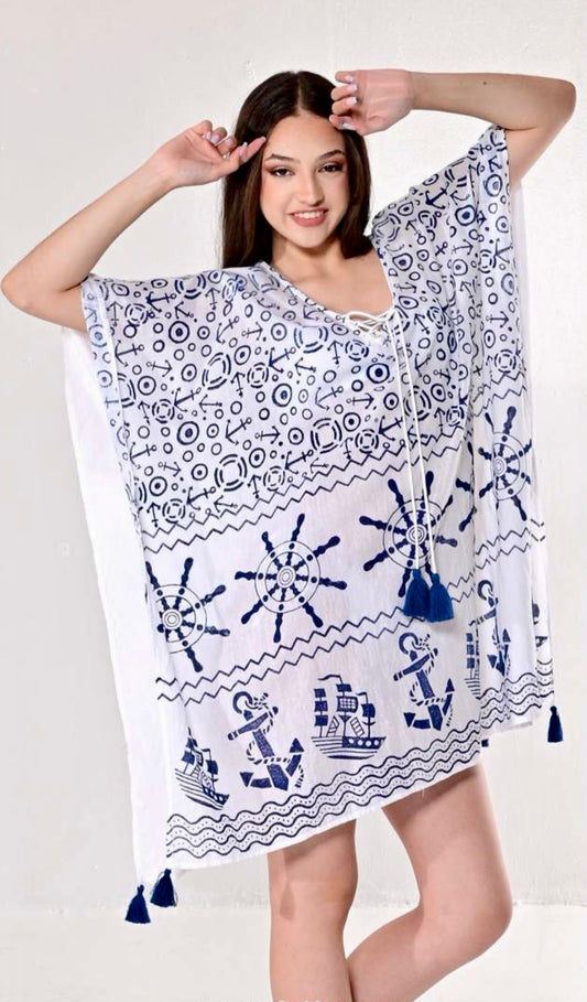 Beach Anchor Tunic - Cover up