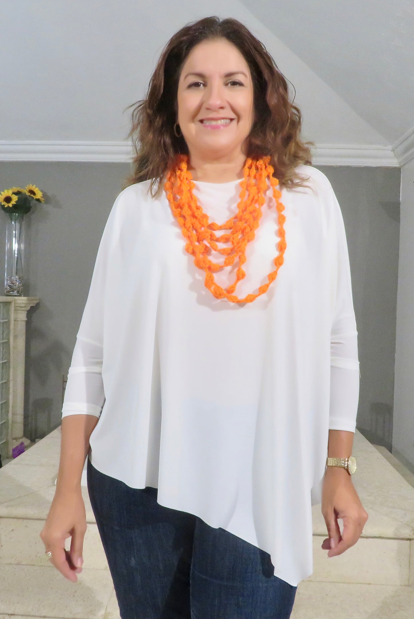 Jersey tunic, your favorite blouse! Professional, casual or whatever you want, this is your choice.