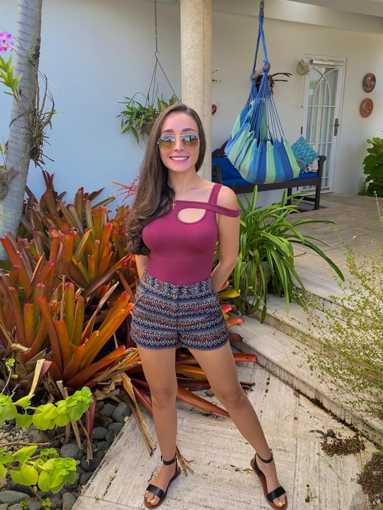 Asymmetric crop top