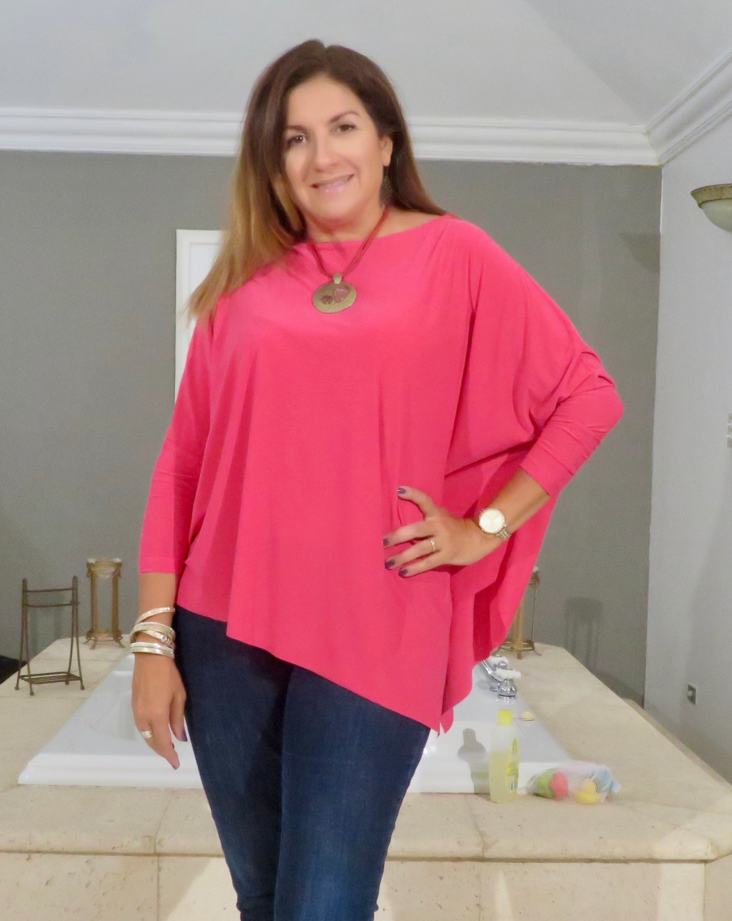 Jersey tunic, your favorite blouse! Professional, casual or whatever you want, this is your choice.