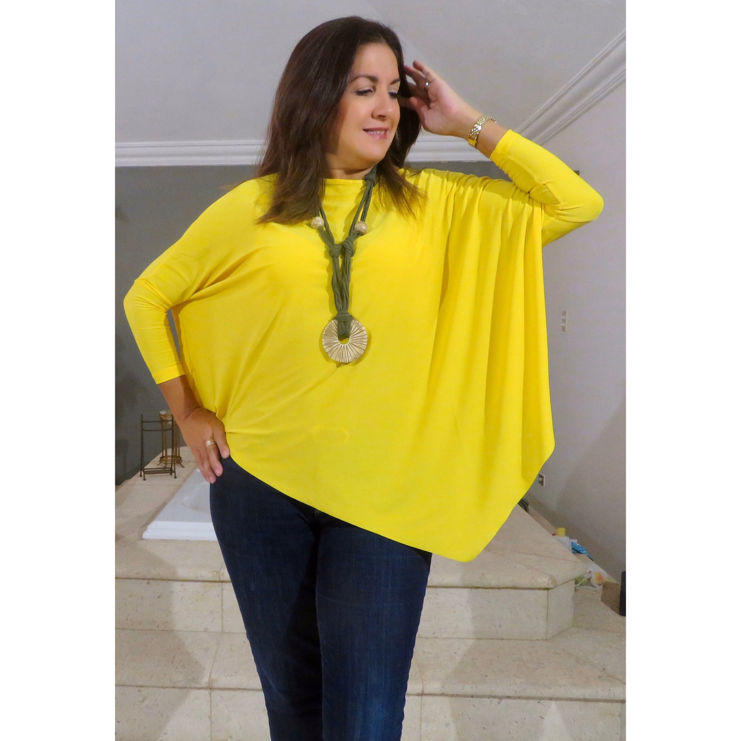 Jersey tunic, your favorite blouse! Professional, casual or whatever you want, this is your choice.