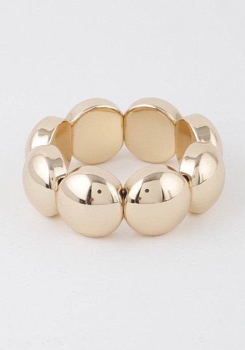 Bulky Golden Elastic Cuff, fun detail for your style.