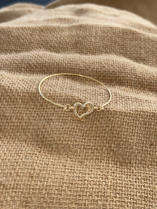 Delicate heart cuff