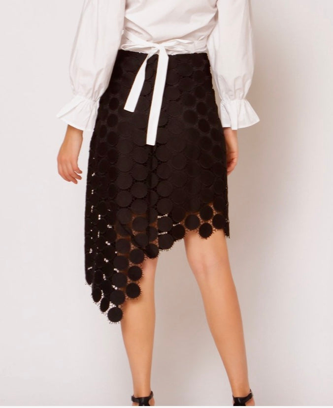 Eyelet lace skirt